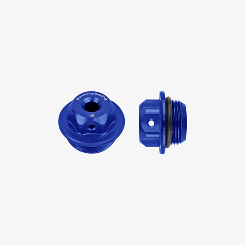 Bonamici Racing Aluminum oil cap for Ducati M22x1,5 - BLUE