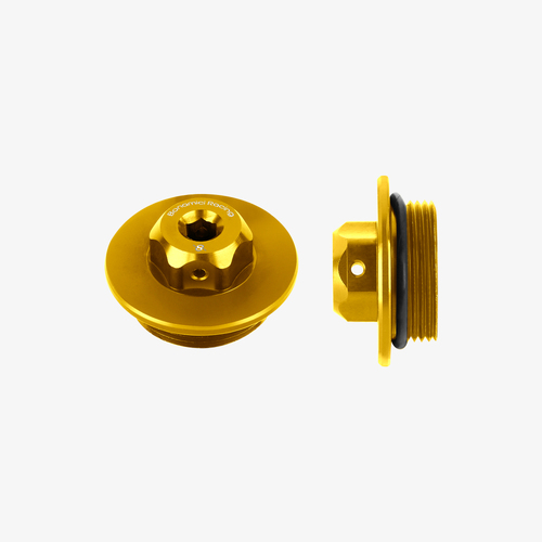 Bonamici Racing Aluminum oil cap for Kawasaki M30x1,5 - GOLD