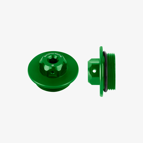 Bonamici Racing Aluminum oil cap for Kawasaki M30x1,5 - GREEN