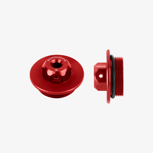 Bonamici Racing Aluminum oil cap for Kawasaki M30x1,5 - RED