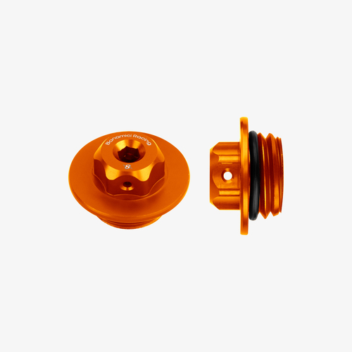 Bonamici Racing Aluminum oil cap for Yamaha M27x3 - ORANGE