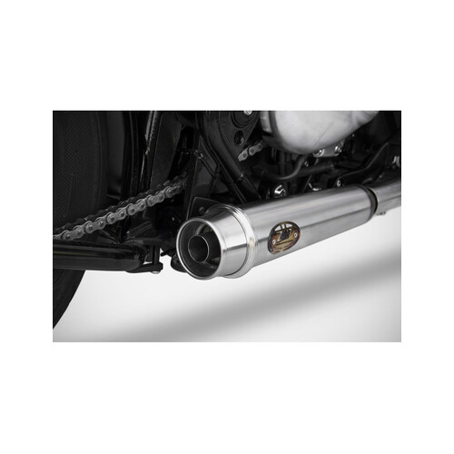 Zard Homologated Slip-On Exhaust For Triumph Bobber/ Speedmaster (2021 - Onwards) - Black