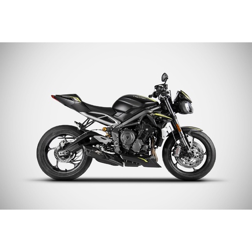 Zard Stainless Steel Slip-On (Racing Version) For Triumph Street Triple 765 (2020 - 2022) - Black