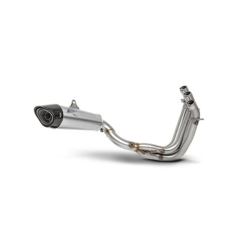 Zard Homologated Exhaust For Triumph Trident 660 (2021 - Onwards) - Stainless Steel With Titanium Sleeve, Satin